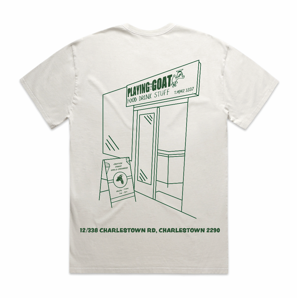 Cafe Tee (Bone W/Army)